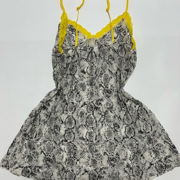 La Senza - y2k snakeskin sheer babydoll slip - size L - Picture 7 of 9